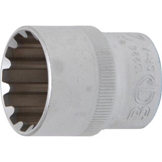 BGS technic Steckschlüssel-Einsatz Gear Lock | Antrieb Innenvierkant 12,5 mm (1/2") | SW 24 mm