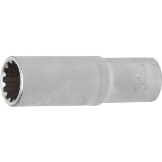 BGS technic Steckschlüssel-Einsatz Gear Lock, tief | Antrieb Innenvierkant 12,5 mm (1/2") | SW 16 mm
