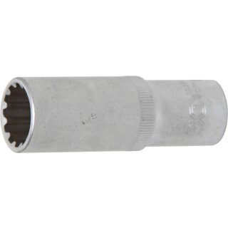 BGS technic Steckschlüssel-Einsatz Gear Lock, tief | Antrieb Innenvierkant 12,5 mm (1/2") | SW 18 mm