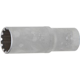 BGS technic Steckschlüssel-Einsatz Gear Lock, tief | Antrieb Innenvierkant 12,5 mm (1/2") | SW 19 mm