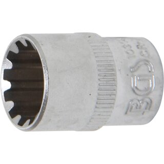 BGS technic Steckschlüssel-Einsatz Gear Lock | Antrieb Innenvierkant 10 mm (3/8") | SW 14 mm