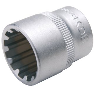 BGS technic Steckschlüssel-Einsatz Gear Lock | Antrieb Innenvierkant 10 mm (3/8") | SW 15 mm