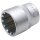 BGS technic Steckschlüssel-Einsatz Gear Lock | Antrieb Innenvierkant 10 mm (3/8") | SW 15 mm