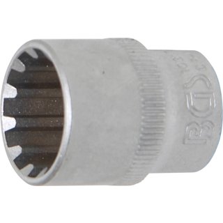 BGS technic Steckschlüssel-Einsatz Gear Lock | Antrieb Innenvierkant 10 mm (3/8") | SW 17 mm