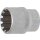 BGS technic Steckschlüssel-Einsatz Gear Lock | Antrieb Innenvierkant 10 mm (3/8") | SW 17 mm