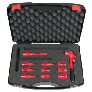 KS-TOOLS 3/8" Steckschlüssel-Satz mit isolierten Werkzeugen, 11-tlg.
