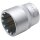 BGS technic Steckschlüssel-Einsatz Gear Lock | Antrieb Innenvierkant 10 mm (3/8") | SW 19 mm