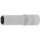BGS technic Steckschlüssel-Einsatz Gear Lock, tief | Antrieb Innenvierkant 10 mm (3/8") | SW 11 mm