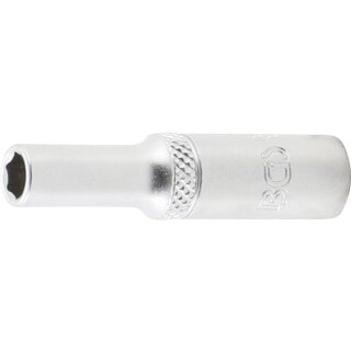 BGS technic Steckschlüssel-Einsatz Sechskant, tief | Antrieb Innenvierkant 6,3 mm (1/4") | SW 5,5 mm