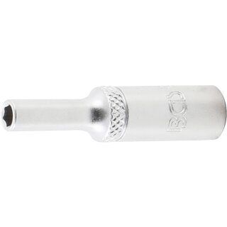 BGS technic Steckschlüssel-Einsatz Sechskant, tief | Antrieb Innenvierkant 6,3 mm (1/4") | SW 4 mm