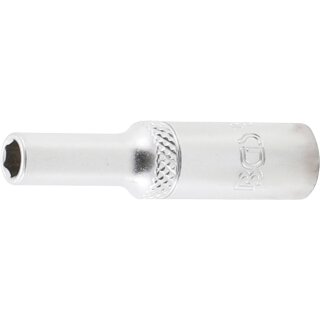 BGS technic Steckschlüssel-Einsatz Sechskant, tief | Antrieb Innenvierkant 6,3 mm (1/4") | SW 5 mm