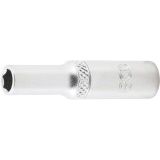 BGS technic Steckschlüssel-Einsatz Sechskant, tief | Antrieb Innenvierkant 6,3 mm (1/4") | SW 6 mm