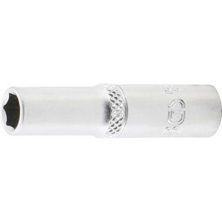 BGS technic Steckschlüssel-Einsatz Sechskant, tief | Antrieb Innenvierkant 6,3 mm (1/4") | SW 7 mm