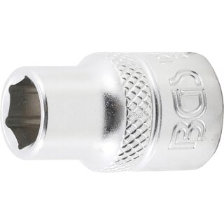 BGS technic Steckschlüssel-Einsatz Sechskant, tief | Antrieb Innenvierkant 6,3 mm (1/4") | SW 9 mm