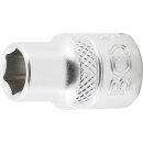 BGS technic Steckschlüssel-Einsatz Sechskant, tief | Antrieb Innenvierkant 6,3 mm (1/4") | SW 9 mm
