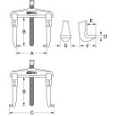 KS-TOOLS Hydraulischer Universal-Abzieher 2-armig...