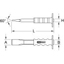 KS-TOOLS Maurermeißel mit Handschutzgriff,flach oval,33x800mm