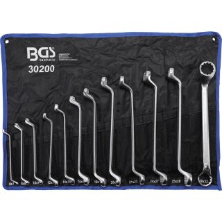 BGS technic Doppel-Ringschlüssel-Satz | gekröpft | SW 6 - 32 mm | 12-tlg.
