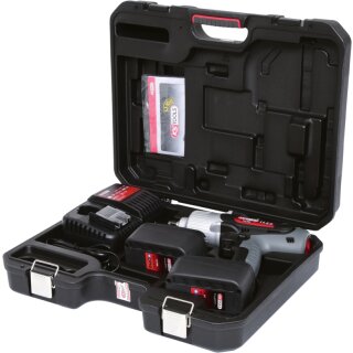 KS-TOOLS 1/2Akku-Schlag-Schrauber Drehmomentvorwahl,1.800 U/min,mit 2 Akku+1 Ladegerät