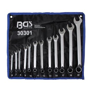 BGS technic Maul-Ringschlüssel-Satz | gekröpft | SW 6 - 22 mm | 12-tlg.