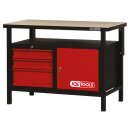 KS-TOOLS Werkbank mit 3 Schubladen und 1 Tür, H840xB1200xT600mm
