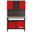 KS-TOOLS Werkbank mit 3 Schubladen und 1 Tür, H840xB1200xT600mm