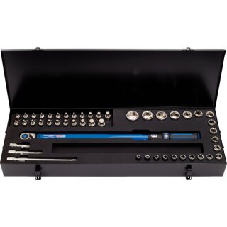 KS-TOOLS 1/2" ERGOTORQUE®precision Ratschen-Drehmomentschlüssel-Satz, 80-420Nm, 48-tlg.