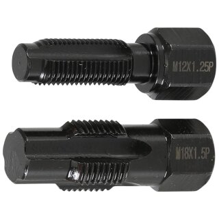 BGS technic Reparaturwerkzeug für Lambdasondengewinde | M18 x 1,5 mm | M12 x 1,25 mm | 2-tlg.