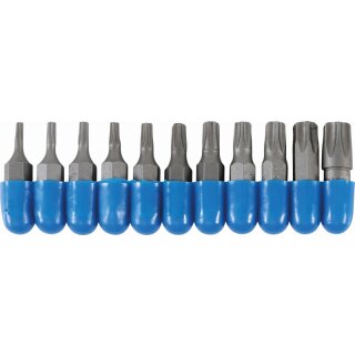 BGS technic Bit-Satz | Antrieb Außensechskant 6,3 mm (1/4") | Abtrieb T-Profil (für Torx) | 11-tlg.