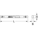 KS-TOOLS Schwere Aluminiumdruckguss-Wasserwaage Skelettform, 800mm