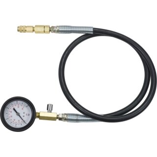 KS-TOOLS Manometer mit Schlauch, 10 bar
