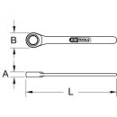 KS-TOOLS EDELSTAHL Einringschlüssel, 75mm