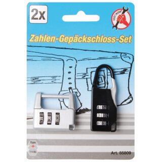 Kraftmann Zahlen-Gepäckschloss-Satz | 2-tlg.