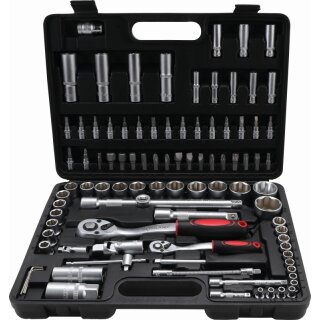 Kraftmann Steckschlüssel-Satz | Antrieb 6,3 mm (1/4") / 12,5 mm (1/2") | 94-tlg.