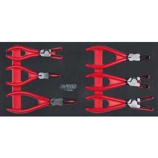 KS-TOOLS SCS Seegering-Zangen-Satz, 6-tlg. in 1/3 Systemeinlage