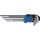 BGS technic Winkelschlüssel-Satz | Zollgrößen | Innensechskant / Innensechskant mit Kugelkopf 1/16" - 3/8" | 9-tlg.