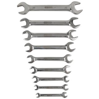 KS-TOOLS EDELSTAHL Doppel-Maulschlüssel-Satz, 9-tlg., abgewinkelt