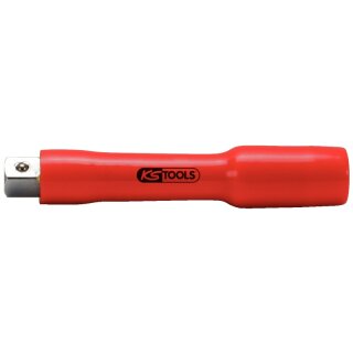 KS-TOOLS 3/8" Verlängerung mit Schutzisolierung und Schraubenarretierung, 125mm