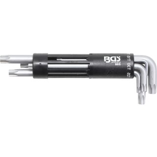 BGS technic Winkelschlüssel-Satz | extra lang | T-Profil (für Torx) mit Bohrung T10 - T50 | 8-tlg.
