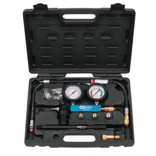KS-TOOLS Zylinder-Druckverlust-Tester, 9-tlg.