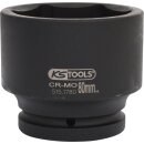 KS-TOOLS 1" Sechskant-Kraft-Stecknuss, kurz, 80mm