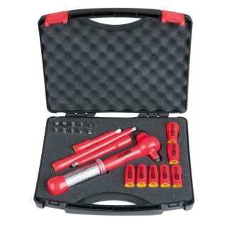 KS-TOOLS 1/4" Steckschlüssel-Satz mit isolierten Werkzeugen, 21-tlg.
