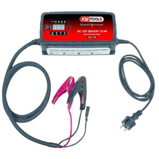 KS-TOOLS 12V + 24V SMARTcharger Hochfrequenz-Batterieladegerät 25A/12,5A
