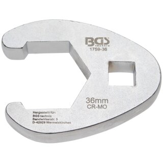 BGS technic Hahnenfußschlüssel | Antrieb Innenvierkant 12,5 mm (1/2") | SW 36 mm