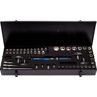 KS-TOOLS 1/2" ERGOTORQUE®precision Ratschen-Drehmomentschlüssel-Satz Drehknopf, 10-100Nm, 52-tlg.
