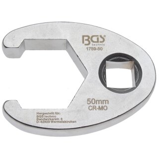 BGS technic Hahnenfußschlüssel | Antrieb Innenvierkant 20 mm (3/4") | SW 50 mm