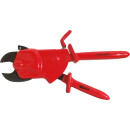 KS-TOOLS Einhand-Ratschenkabelschere mit Schutzisolierung, 290mm