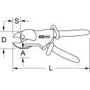 KS-TOOLS Einhand-Ratschenkabelschere mit Schutzisolierung, 290mm