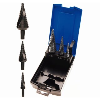 BGS technic Stufenbohrer-Satz | Ø 4 - 30 mm | 3-tlg.