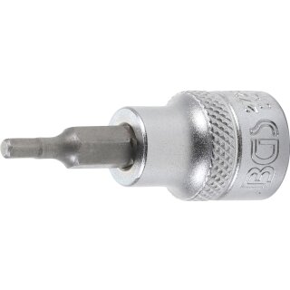 BGS technic Bit-Einsatz | Antrieb Innenvierkant 10 mm (3/8") | Innensechskant 1/8"